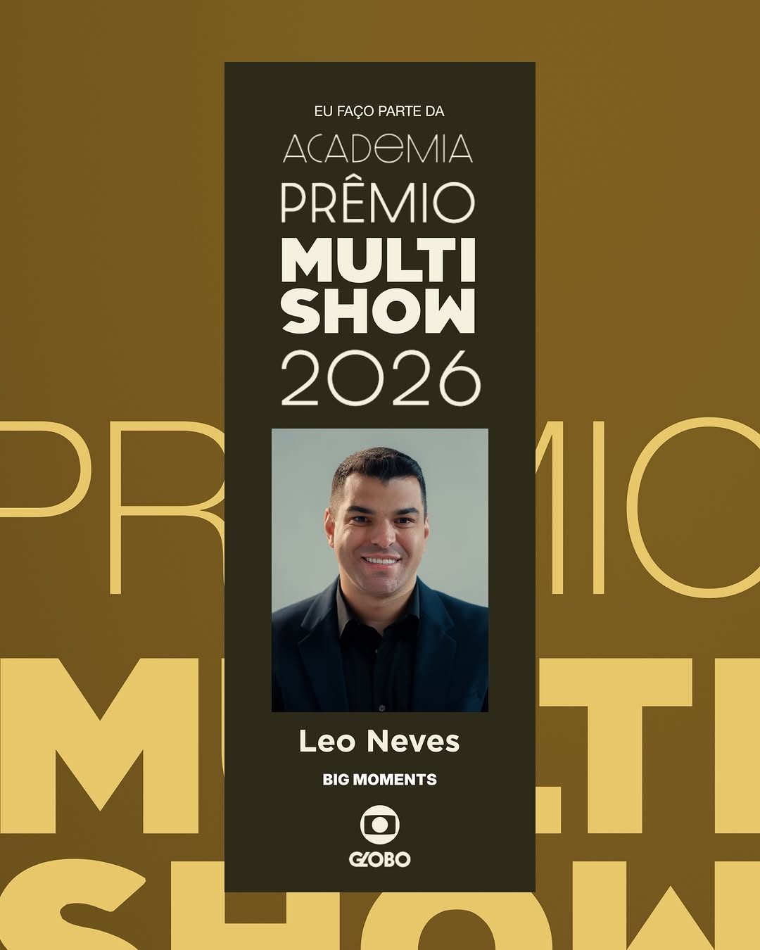 Arte oficial: eu faço parte da Academia do Prêmio Multishow 2026